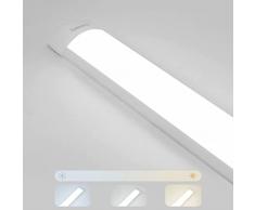 30W 90CM LED Dimmerabilie Plafoniera, bapro Tubo LED 3000LM Neon LED Slim, 6500K/3000K/4000K Plafoniera led Soffitto, Moderna Lampada Impermeabile Luce Tubo per Officina, Soffitto, Bagno, Cucina