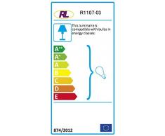 Reality R1107-03 Lüster Lampadario, 40 W, Ottone, Diametro 52 cm