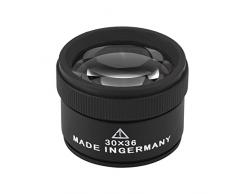 30X Lente dingrandimento Professionale, Lente di Ingrandimento in Vetro Ottico per Gioielli Pietre Preziose Filatelia Monete 30 x 36mm