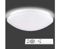 Plafoniera LED Soffitto Ø 29cm - Applique Lampadario con Luce Dimmerabile - Lampada Rotonda con Telecomando Controllo Luminosità Temperatura Colore