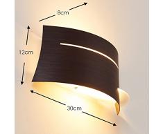 Applique da Parete interni design moderno- Lampada da muro in Metallo e Vetro- Luce diffusa ideale come applique soggiorno