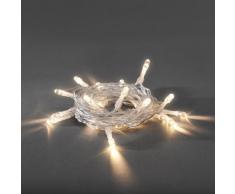 Konstsmide 1469-103 / Catena di luci LED / 30 diodi bianco caldo / a batteria / cavo trasparente