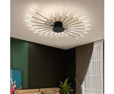 Plafoniera moderna a LED 28 teste Lampada da soffitto a incasso nera Lampadari con paralume in acrilico per camera dei bambini Camera da letto Soggiorno Luce a forma di fiore neutra 4000K