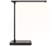 ONSTUY Lampada da Scrivania LED,Lampada da Tavolo Protezione Degli Occhi,5 Modalità Illuminazione 5 Livelli Luminosità,Dimmerabile,Touch Control,con Porta di Ricarica USB,Luce da Scrivania Pieghevole
