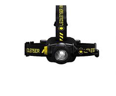 Ledlenser H7R Work Robust Torcia frontale LED, ricaricabile con batteria al litio, impermeabile IP67, 1000 lumen, high CRI, dimmerabile, portata luminosa di 250m, cavo di ricaricamagnetico USB