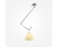 ARTEMIDE TOLOMEO SOSPENSIONE DECENTRATA alogena con diffusore in carta PERGAMENA diam. 36 cm