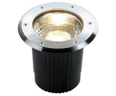 SLV, Faro da incasso a pavimento, forma circolare, in acciaio Inox, E27