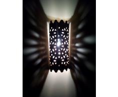 Applique da Muro Lampada Lanterna Alluminio Art Marocco MOROCCHINA Etnico Handmade 1425