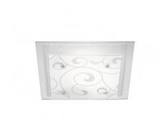 PLAFONIERA METALLO BIANCO, LAMPADINE ESCLUSE: 2xE27 ILLU 60W Art. 48062-2