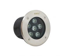 Aiply Faretto Led Incasso Da Esterno Segnapasso Calpestabile Rotondo 6 W Fredda IP65