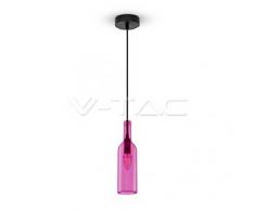 LAMPADARIO CON PORTALAMPADA A FORMA DI BOTTIGLIA COLORE VIOLA 3774