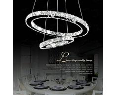 Lampadari, 2 anello 20*40 cm cristallo lampada a sospensione lampada a sospensione lampada a soffitto a LED (S40)