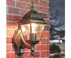 nostalgico LANTERNA Tirol in antico con rilevatore di movimento / E27 fino 60W 230V / Luce da giardino con sensore per esterno