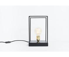 lampada di ferro, lampada di Edison, lampada a mano, lampada da tavolo, design della lampada, lampada nera. Praga lampada.