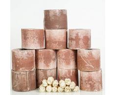 Rotolo di cera, fiaccola da giardino, fiaccola, carta igienica, cera, 12 pezzi
