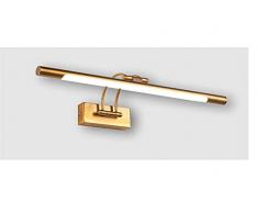 PAPUQ Applique a LED per illuminare quadri, specchi, murales, ecc., LED 12W stile tradizionale ed elegante, tonalità di luce calda 3000K, bronzo antico, completamente snodabile e girevole. 65 cm