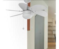 Faro Palao Ventilatore a Soffitto con Luce, Bianco