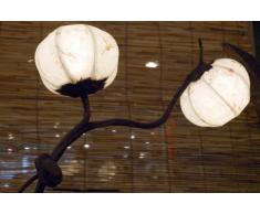 Lampada a Sfera In Carta Di Riso o Gelso Lavorata a Mano Arte Deco Con Motivo Albero Di Cannella Bianco Art Nouveau o Lanterna Abat-Jour Stile Orientale Per Camera Da Letto