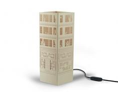 W-Lamp Liberty Lampada Arredo E14, 11 W, Crema, 11 x 11 x 32 cm