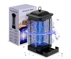 Temodu Lampada Antizanzare - Zanzariera Elettrica con 18W, Luce UV, Griglia Elettrificata 4000V, Trappola per Zanzare e Insetti, Rimozione Efficace di Insetti Fastidiosi per Interni ed Esterni