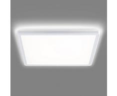 Navaris Plafoniera LED da Soffitto Quadrata - Lampadario Moderno Quadrato 29,3cm - Retroilluminazione - Luce Dimmerabile Illuminazione - Bianco Neutro