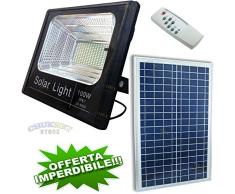TEMPO DI SALDI Faro A Led Da 100W SMD Luce Bianca Con Pannello Solare, Sensore + Telecomando