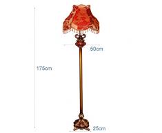 Home mall- Lampada da Terra in Resina Europea | Lampada Piantana Retrò Stile Country Americano | per Sala Studio Camera da Letto Soggiorno 50X175CM