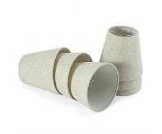 Fuloon Paralumi per Lampade, Paralume a Clip 6 Pezzi Paralume per Lampadina E14,Paralume in Tessuto Paralume Paralume lampadario per Candela Lampadario Lampada da Parete,Coprilampada per Lampadario