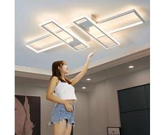 LED Plafoniera Soggiorno Luce Lampadario Dimmerabile 72/120W Creatività Alluminio Acrilico Design Luce Plafoniera Illuminazione Luci del Soggiorno Luci della Camera da Letto Plafonieras (Bianca, 39in)