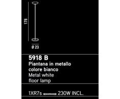 Lampada da terra Perenz 5918 B Piantana da terra con struttura in metallo di colore bianco
