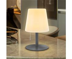 GGNOO Lampada led da Tavolo Ricaricabile con Cordino 2700k-6000k Lampada da Tavolo Senza Fili Dimmerabile Lampada a Batteria da Tavolo per Camera da Letto, Giardino, Ristoranti, Hotel (Nero)