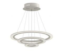 70W LED Tre Anelli Lampadario Lampadario da Soffitto Moderna Lampadario Creativo Lampadario SMD Lampadario a Sospensione (70W Bianco Freddo Tre Anelli)