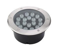 Faretti calpestabili per Esterno IP68 Impermeabile faretto Incasso a Terra 110-230V Ad Alta Potenza luci Incasso Pavimento Esterno Acciaio Inossidabile Pieno 8 Colori, 8 Potenza