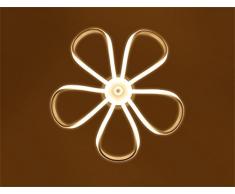 DELLT- Lampadario moderno semplice Creativo LED Fiori personalizzati Soggiorno Nordic Ristorante Illuminazione Sala da pranzo Studio Lampadari in ferro battuto Lampade di illuminazione ( Colore : Luce calda )