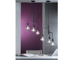 ONLI Mantis Lampada a Sospensione 5 E27, Nero, 5 luci