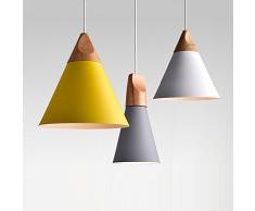 Lampadario Lampada a sospensione in legno e metallo lampade a sospensione industriale Deco Lampada lampadario a 3 luci di illuminazione lampada regolabile in altezza per Lounge Ristoranti