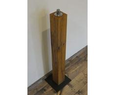Fiaccola da giardino in legno di quercia, torcia a olio, lampada a olio, luce da giardino, travi di fuoco (75 cm)