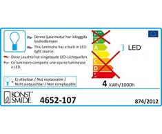 Konstsmide 4652-107 LED sistema/stalattiti luci tenda/50 diodi a luce bianca calda/Nero soft-cavo