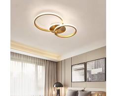 Plafoniere LED Lampada da Soffitto Camera da Letto Soggiorno Lampadario Moderno Oro Anello Design Lampada Dimmerabile Con Telecomando Cucina Lampadari Ufficio Balcone lampade a Sospensione