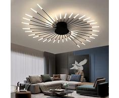 Plafoniera A LED Fuochi Dartificio Moderni Lampada Da Soffitto Di Design Del Soggiorno Illuminazione Della Camera Letto Applique Parete Del Corridoio Lampadario Luce Non Dimmerabile (Black,42Heads)