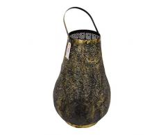 Moritz Portacandela Orientale, Diametro 42 x 59 cm, Decorato in Stile Arabo, Oro Antico, Lampada per Giardino, terrazza, Balcone, Decorazione fiaccola da Giardino fiaccole Candele
