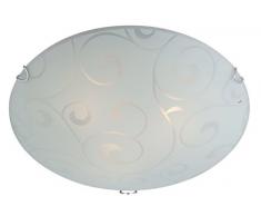 Globo 40400-3 - PLAFONIERA VETRO CHIARO-SATINATO DISEGNO 3X60W E27