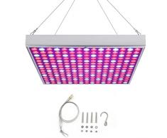 Ikodm Lampada per Piante, 225 LED 15W luce di coltivazione a spettro completo luce Grow LED Coltivazione Indoor Idroponica Lampada Crescita Luci Piante Illuminazione di Pannello