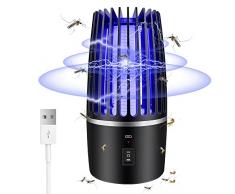 Lampada Antizanzara, 2 in 1 Lampada Antizanzara Elettrica con Luce UV, Effettiva Antizanzare Elettrico per Giardino Domestico Cucina Interna ed Esterna, Campeggio, Mosche, Falene, Insetti Zanzare