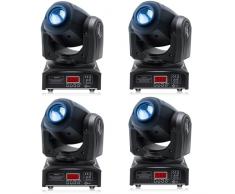 HOLDLAMP Teste Mobili LED Moving Head DMX512 RGBW 30W Luce da Palcoscenico Lampada a Spot Beam 8 Modelli Effetto Luce per DJ, Bar, Halloween, Natale, Matrimonio, Discoteca - 4 PCS