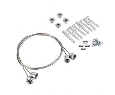 Kit Cavi Cavetti Per Montaggio a Sospensione di Pannelli Pannello LED 60x60 cm