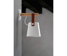 E27 Metallo Lampada da Parete Moderne Lampada Muro Dipinta Applique da Parete Lampada Muro Perfetto per Camera da Letto, Soggiorno, Bagno, Corridoio, Scale (Bianco)