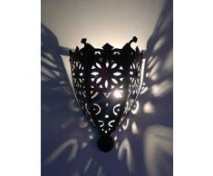 Etnico Arredo Applique da muro lampada lanterna in ferro battuto 1353 MAROCCO stile arabo MOROCCHINA ETNICA