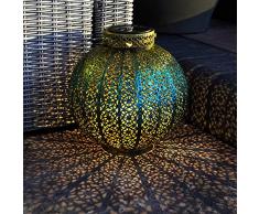 Festive Lights, lanterna da giardino marocchina, ad energia solare, lampada damasca per esterni