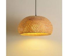 Lampadario Soggiorno Bamboo Lampada A Mano Ristorante Hotel Retro Lampada della Navata Laterale della Lampada Cinese Rattan Lampada A Sospensione di Vimini Rattan (Dimensioni: 30 * 18)